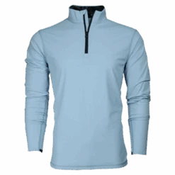 Tate Mockneck Quarter-Zip (Wolf Blue)