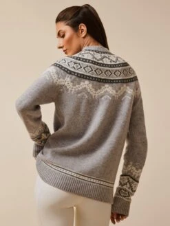 Fair Isle Crewneck Sweater -Greyson Sales Store LSP24S45 537 0096 BACK