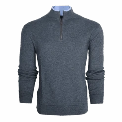 Sebonack Quarter-Zip Sweater (Dark Grey Heather)