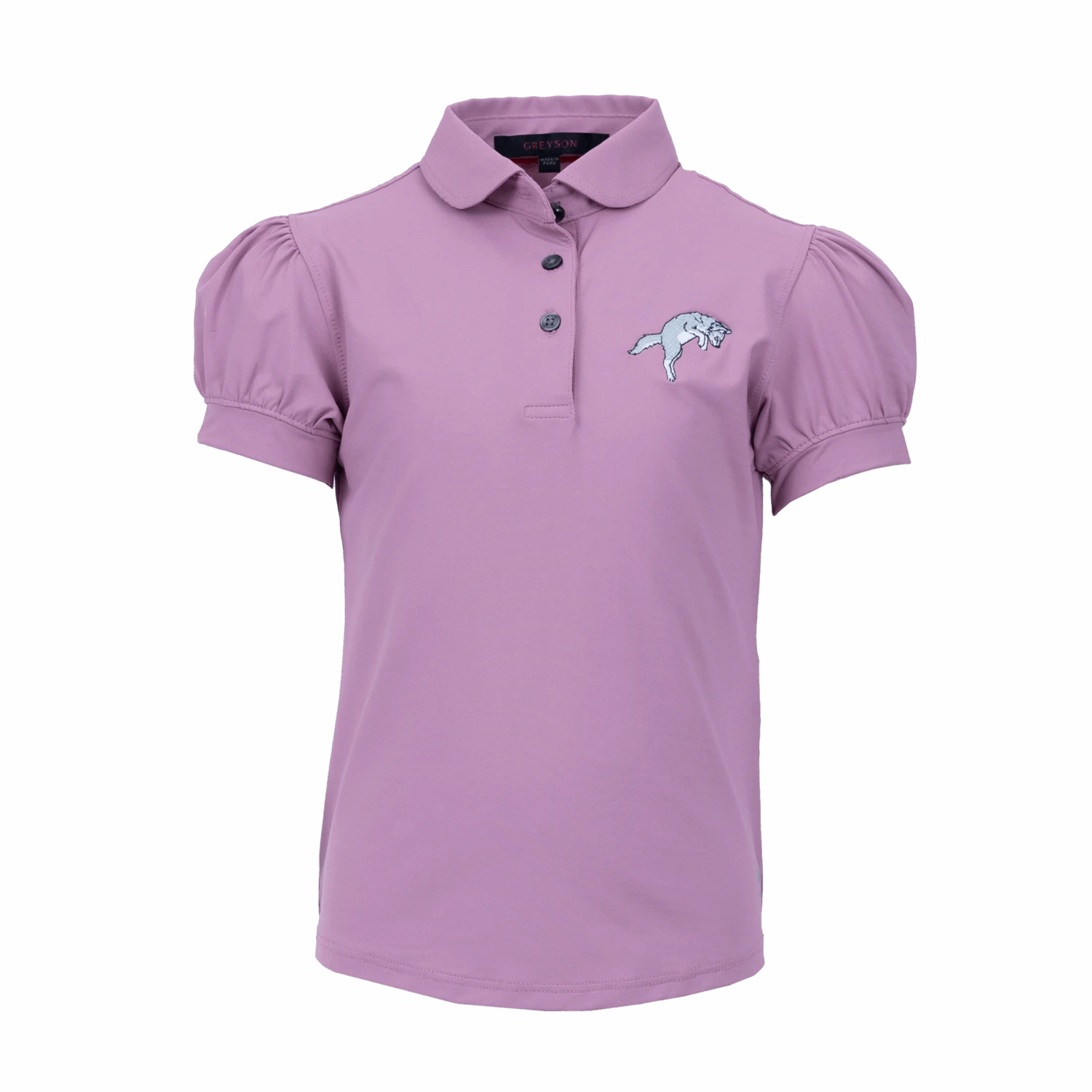Girl's Pouncing Wolf Scarlett Polo 3 Girl's Pouncing Wolf Scarlett Polo